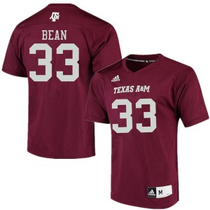 Mens Texas A&M Aggies #33 Justice Bean Maroon University Jersey 865396-331