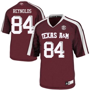 Mens Texas A&M University #84 Moses Reynolds Maroon Official Jerseys 692202-365