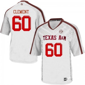 Men's Aggies #60 Barton Clement White Stitched Jersey 469910-401
