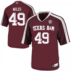 Men's Texas A&M #49 Ben Miles Maroon Official Jerseys 804240-286