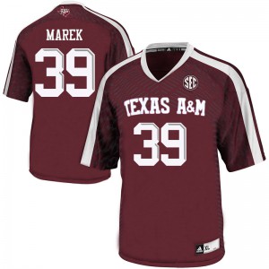Men's TAMU #39 Brady Marek Maroon Stitch Jerseys 108482-700