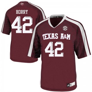 Men Aggies #42 Camron Horry Maroon Player Jersey 544752-256