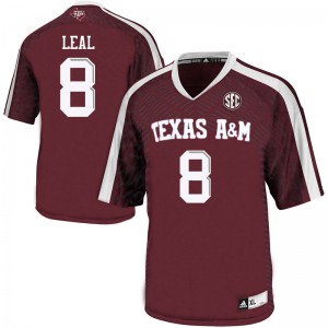 Mens Texas A&M Aggies #8 Demarvin Leal Maroon University Jerseys 273266-258