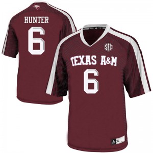 Men's Texas A&M Aggies #6 Derick Hunter Maroon High School Jerseys 313365-859