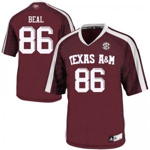 Men's Texas A&M University #86 Glenn Beal Maroon Stitch Jersey 728434-874