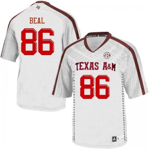Men Texas A&M #86 Glenn Beal White Stitch Jerseys 448790-625