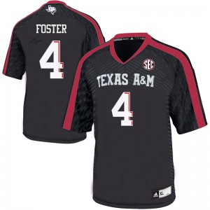 Men Texas A&M #4 James Foster Black High School Jersey 182436-238
