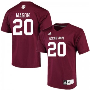 Men's Texas A&M #20 Reese Mason Maroon College Jersey 854578-485