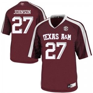 Men's TAMU #27 Antonio Johnson Maroon Player Jerseys 684321-239