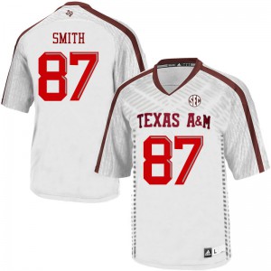 Mens Texas A&M #87 Blake Smith White Stitched Jerseys 816306-799