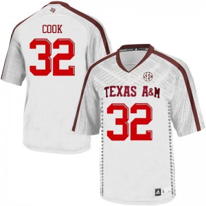 Mens Texas A&M #32 Connor Cook White Player Jerseys 934503-649