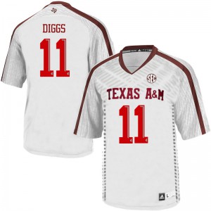 Men's Texas A&M Aggies #11 Fadil Diggs White Stitched Jerseys 838262-970