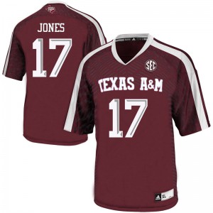 Mens Texas A&M University #17 Jaylon Jones Maroon High School Jerseys 694837-183