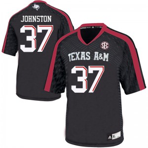 Mens Texas A&M #37 Reed Johnston Black University Jerseys 925751-449