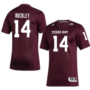 Mens Texas A&M #14 Camron Buckley Maroon Football Jerseys 641820-278