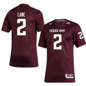 Men's Texas A&M Aggies #2 Chase Lane Maroon Stitched Jerseys 765115-919