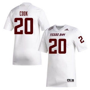 Mens Texas A&M University #20 Connor Cook White Player Jersey 335615-541