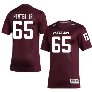 Men's Aggies #65 Derick Hunter Jr. Maroon Stitched Jersey 320539-747