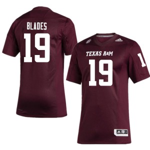 Men Texas A&M #19 Elijah Blades Maroon Stitched Jersey 101871-171
