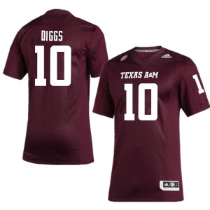 Mens Texas A&M University #10 Fadil Diggs Maroon Football Jersey 759461-438