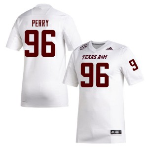 Men Texas A&M Aggies #96 Grant Perry White Alumni Jersey 410415-542