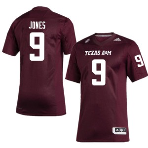 Men's Texas A&M University #9 Hezekiah Jones Maroon Stitch Jerseys 811843-798