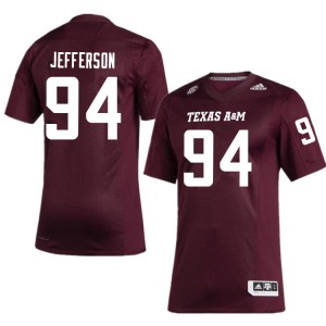 Men TAMU #94 Jordan Jefferson Maroon Stitched Jersey 148946-496