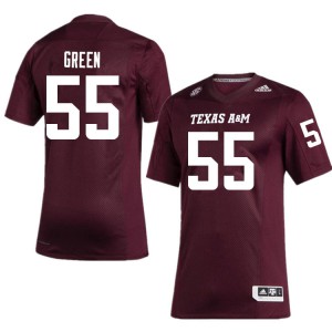 Men Texas A&M #55 Kenyon Green Maroon Embroidery Jerseys 364315-672