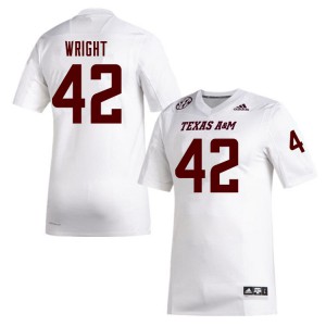 Mens Aggies #42 Max Wright White Alumni Jerseys 925526-688