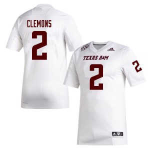 Men Texas A&M Aggies #2 Micheal Clemons White Official Jersey 785922-642