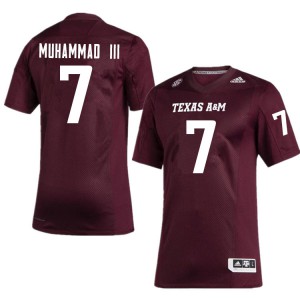 Mens Texas A&M Aggies #7 Moose Muhammad III Maroon Player Jerseys 689709-388