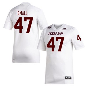 Mens Texas A&M University #47 Seth Small White College Jersey 103832-708