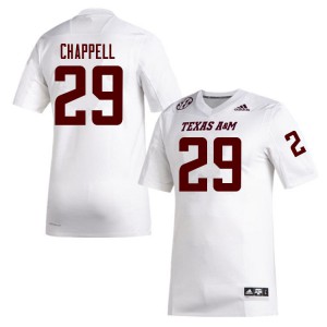 Mens Aggies #29 Tyreek Chappell White Stitched Jersey 471820-814