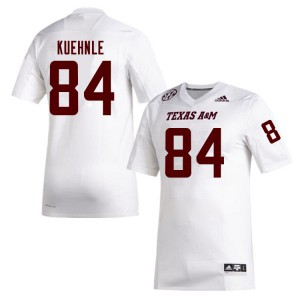 Men Texas A&M Aggies #84 William Kuehnle White Embroidery Jersey 437440-410