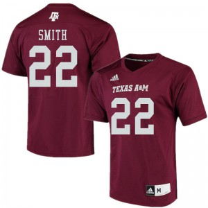Men Texas A&M University #22 Ainias Smith Maroon Stitch Jerseys 162915-601
