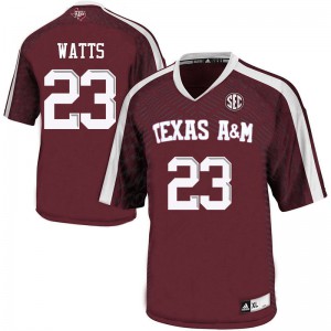 Mens Texas A&M Aggies #23 Armani Watts Maroon Official Jersey 412218-647