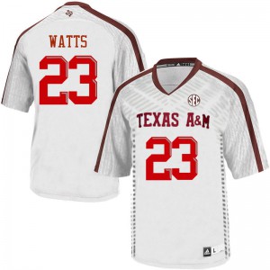 Mens Texas A&M Aggies #23 Armani Watts White Stitched Jersey 914986-890