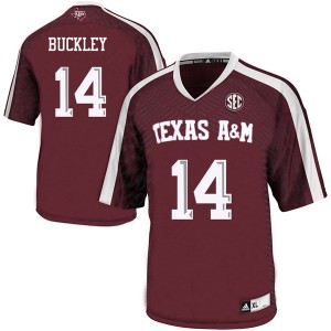 Men's Texas A&M #14 Camron Buckley Maroon University Jersey 912284-764