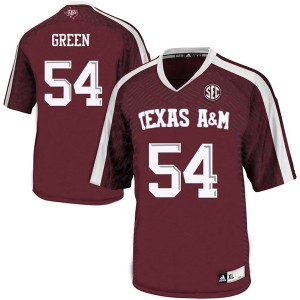 Men's Aggies #54 Carson Green Maroon Official Jersey 404936-323