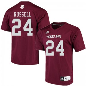 Men Texas A&M #24 Chris Russell Maroon College Jersey 684954-291