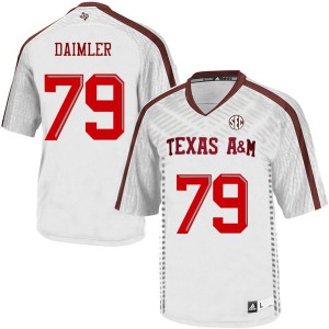 Men's Texas A&M Aggies #79 Christian Daimler White Football Jersey 991012-848