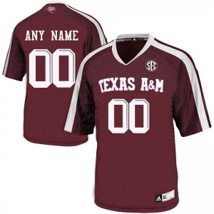 Mens Texas A&M University #00 Custom Maroon Player Jersey 198074-843
