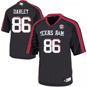 Men's Texas A&M #86 David Darley Black Embroidery Jerseys 437290-280