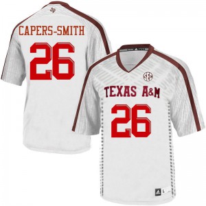Mens Texas A&M #26 DeShawn Capers-Smith White High School Jersey 524035-300