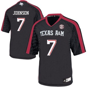 Men Texas A&M #7 Devodrick Johnson Black Football Jersey 638807-560