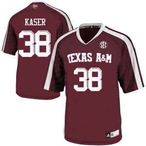 Mens Texas A&M Aggies #38 Drew Kaser Maroon Football Jersey 966284-418
