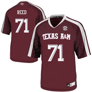 Men's Texas A&M Aggies #71 Grayson Reed Maroon Stitch Jerseys 835040-702