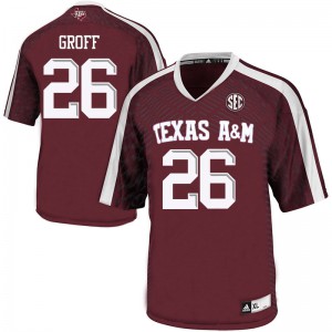 Mens Texas A&M #26 Jacob Groff Maroon Alumni Jersey 577833-577