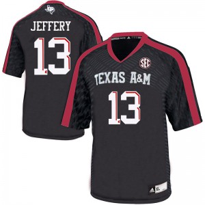 Mens Texas A&M Aggies #13 Jamal Jeffery Black Official Jersey 105530-346