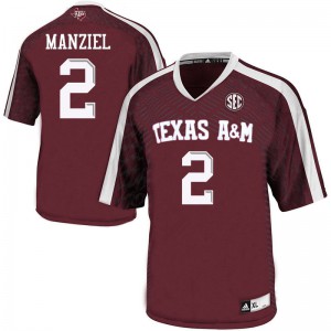 Mens Texas A&M Aggies #2 Johnny Manziel Maroon Alumni Jersey 193265-296